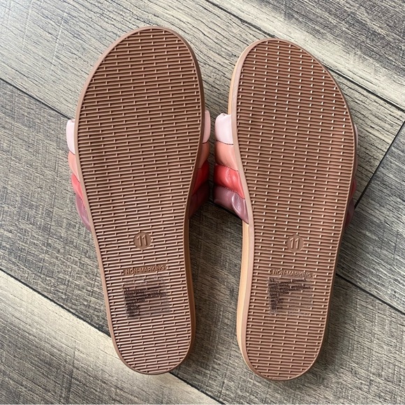 NWOT Shade & Shore Kendra Sandal Pink Beige Purple Retro-looking Slip-on Size 11 - Picture 7 of 13